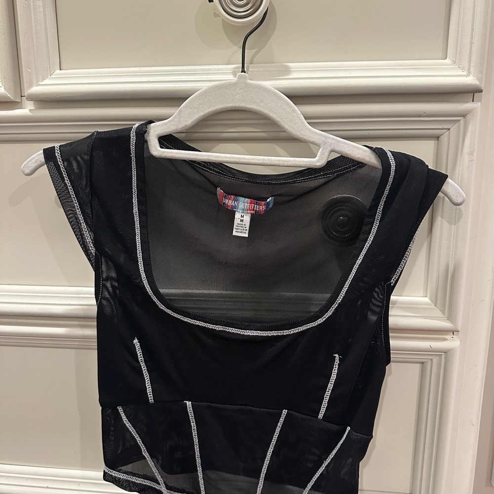 Urban Outfitters Black Mesh Top
